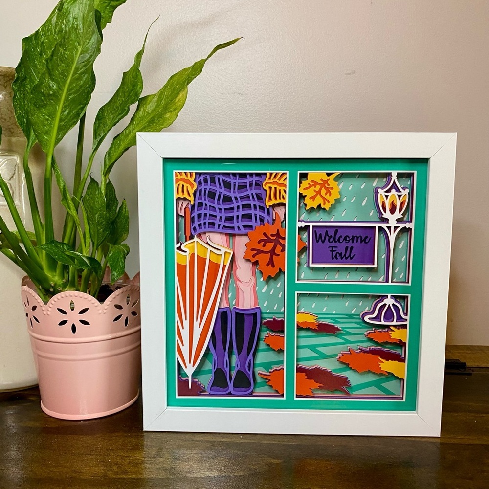 3D Welcome Fall Shadowbox